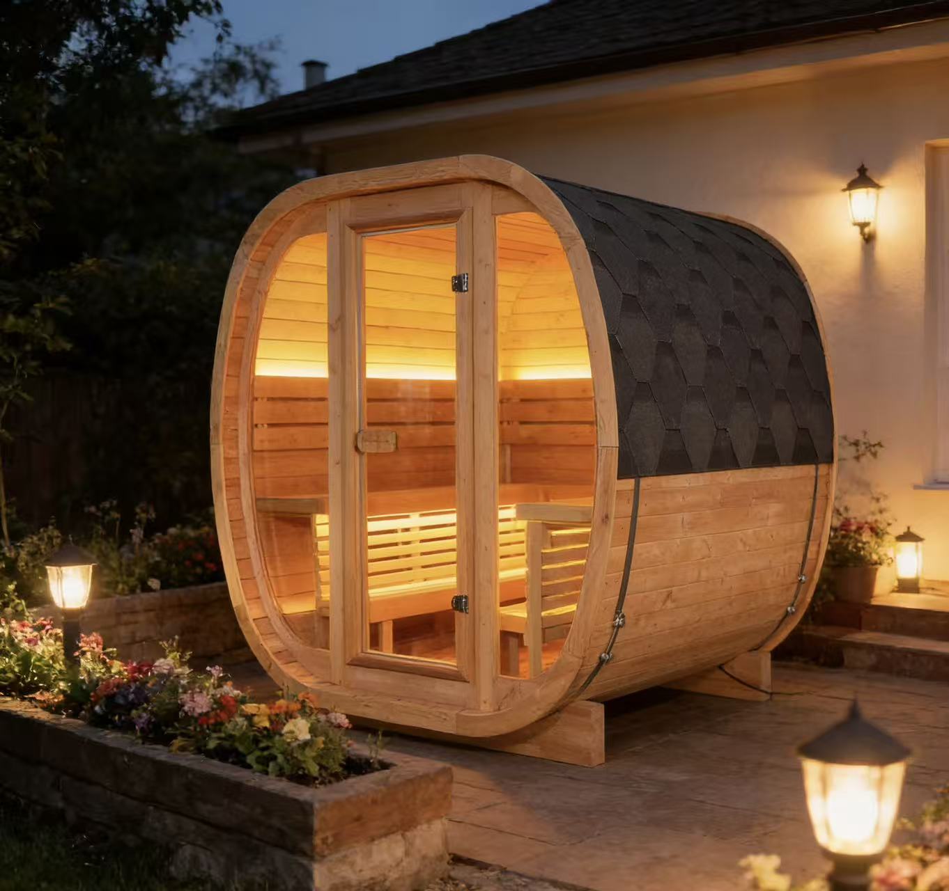 Spa Wellness Family - Sauna de madeira cúbica artesanal de