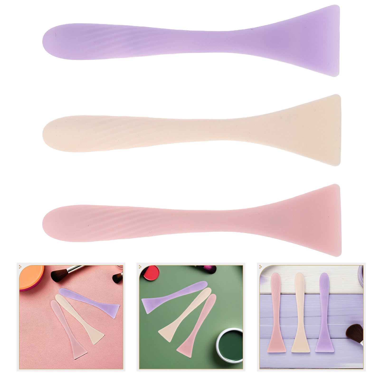 Face Mask Silicone - Conjunto de 3 Pincéis de Silicone