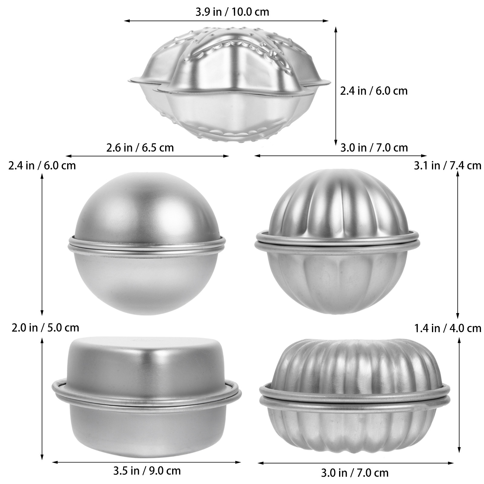 10 unidades de moldes de alumí - Bath Bomb Mold avaliação e preço
